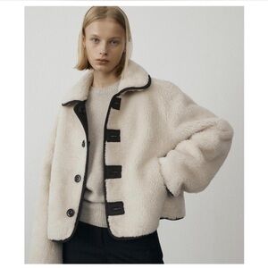 DUNST Reversible Wool Shearling Jacket (Brown) S Wconcept Korean Designer